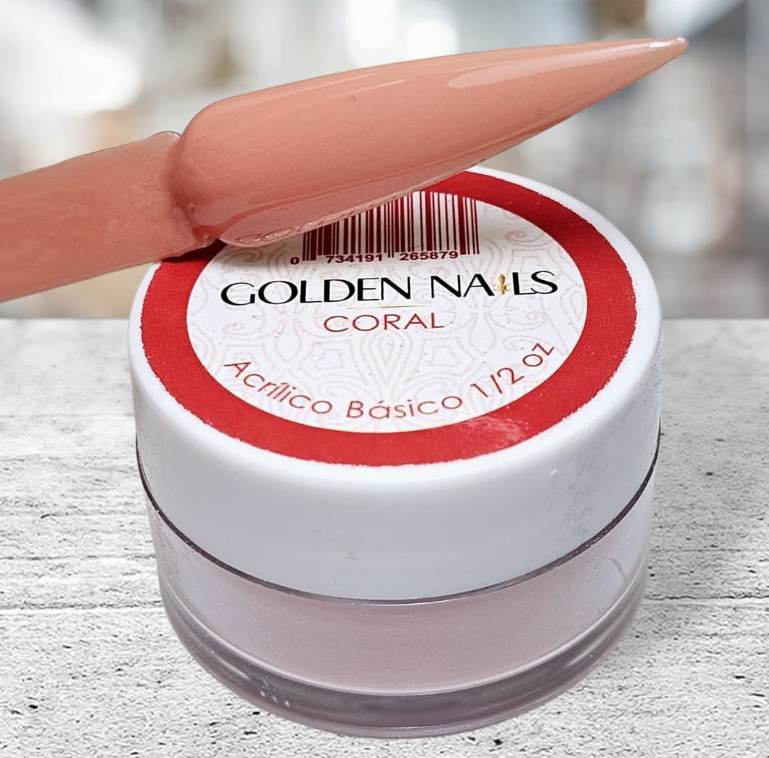 ACRILICO CORAL GOLDEN NAILS